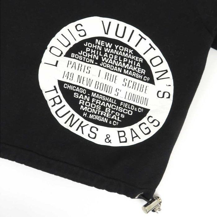 LOUIS VUITTON 
RM191W FED FGST05 LV short length monogram long sleeve 
logo stamp print cropped length hoodie