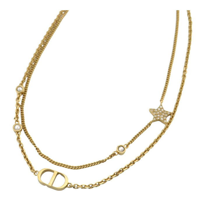 Dior
Logo Rhinestone Star
Petit CD Double Necklace