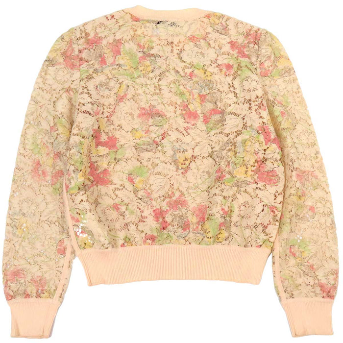 VALENTINO
Flower Sheer Knit
All Lace No-Collar Long Sleeve Cardigan