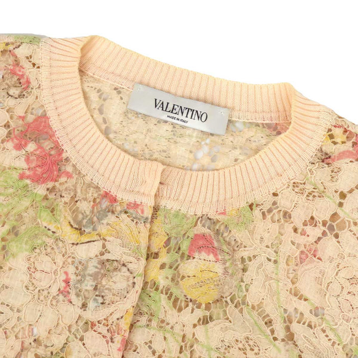 VALENTINO
Flower Sheer Knit
All Lace No-Collar Long Sleeve Cardigan