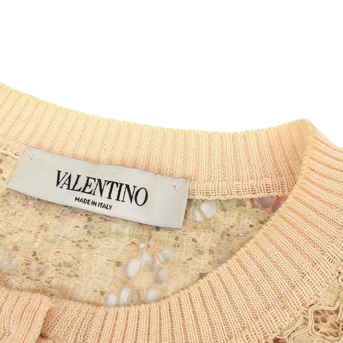 VALENTINO
Flower Sheer Knit
All Lace No-Collar Long Sleeve Cardigan