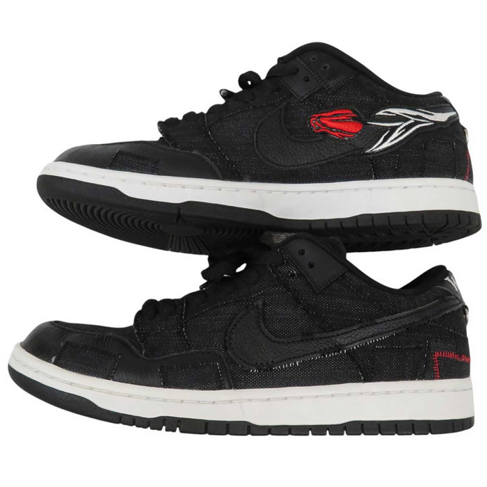NIKE 
WASTED YOUTH Collaboration Canvas Leather Tulip Embroidery 
SB DUNK LOW PRO QS Sneakers 
Skateboarding Dunk Low Pro Quickstrike