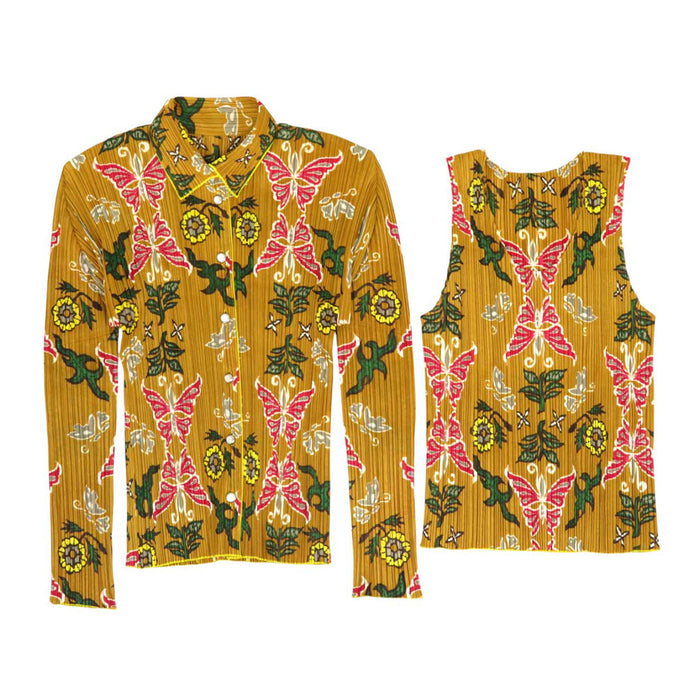 PLEATS PLEASE 
プリーツプリーズ セット 
ウェスタン バタフライ アンサンブル