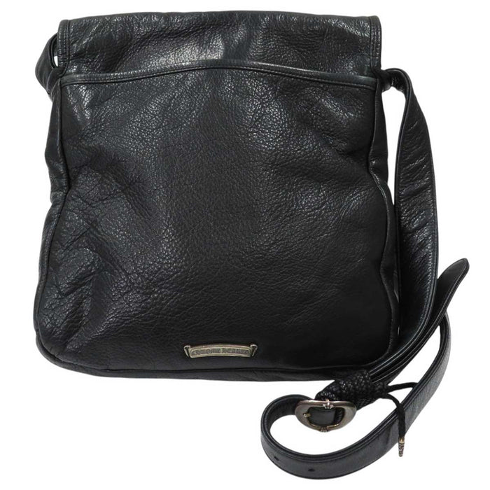 CHROME HEARTS 
BAG-MAIL Leather Blade Dagger Zip Silver 
Filigree Cross Mail Bag