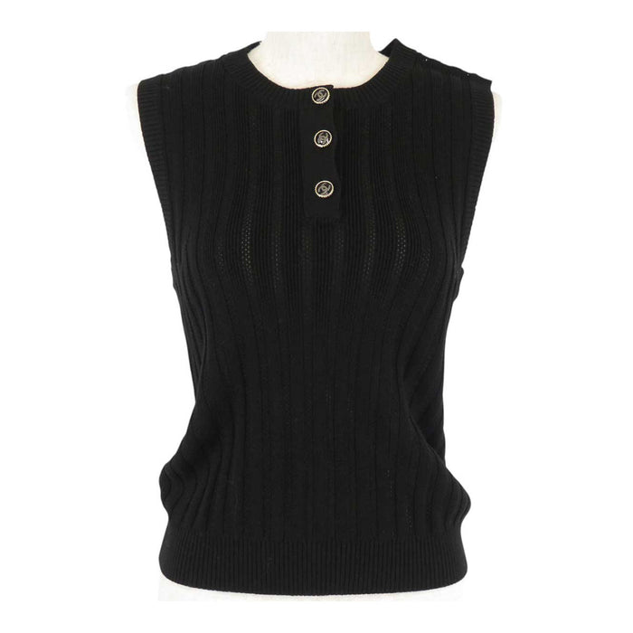 CHANEL
Logo CC COCO Coco Button Openwork Mesh
Coco Mark Cotton Sleeveless Mesh Knit