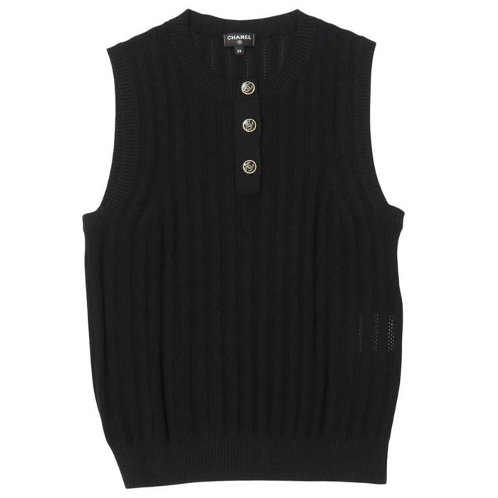 CHANEL
Logo CC COCO Coco Button Openwork Mesh
Coco Mark Cotton Sleeveless Mesh Knit