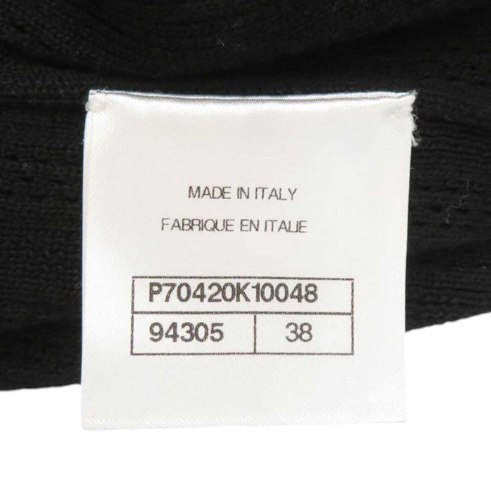 CHANEL 
ロゴ CC COCO ココボタン 透かし網 
ココマーク コットン ノースリーブ メッシュニット