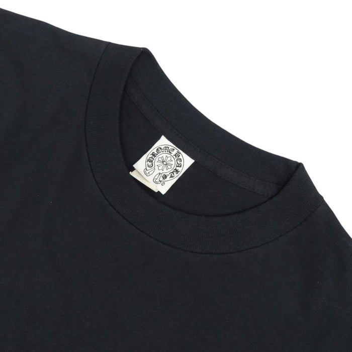 CHROME HEARTS 
OLD CEMETERY CROSS TEE Vintage Horseshoe Cotton 
Cemetery Cross Back Print T-shirt