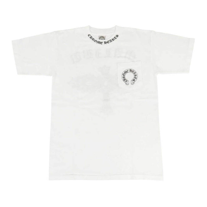 CHROME HEARTS 
CH マリブ限定 ネックロゴ ホースシュー ヴィンテージ コットン 
セメタリークロス MALIBU バックプリント Tシャツ
