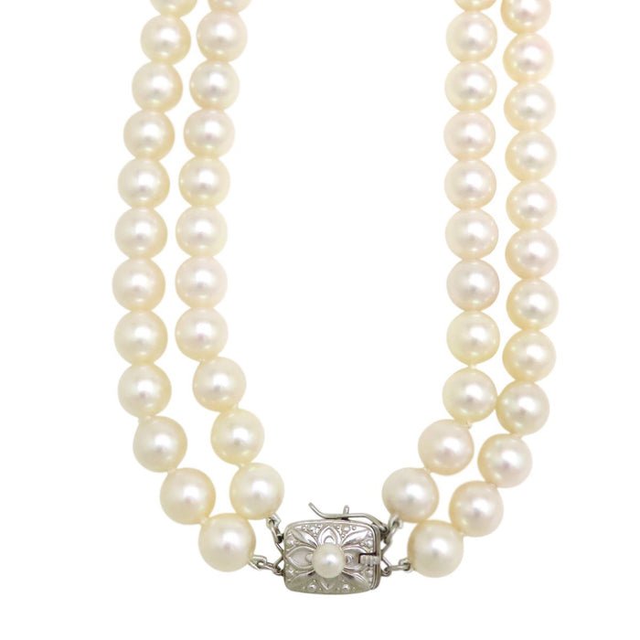 MIKIMOTO 
アコヤ パール 2連 ネックレスヤパール ネックレス