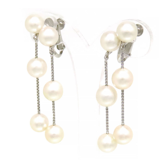 TASAKI 
Akoya Pearl Chain Drop Earrings