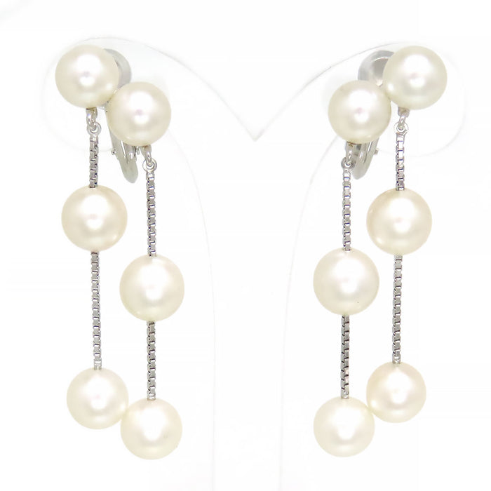 TASAKI 
アコヤ パール チェーン ドロップ イヤリング