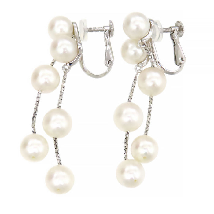 TASAKI 
Akoya Pearl Chain Drop Earrings