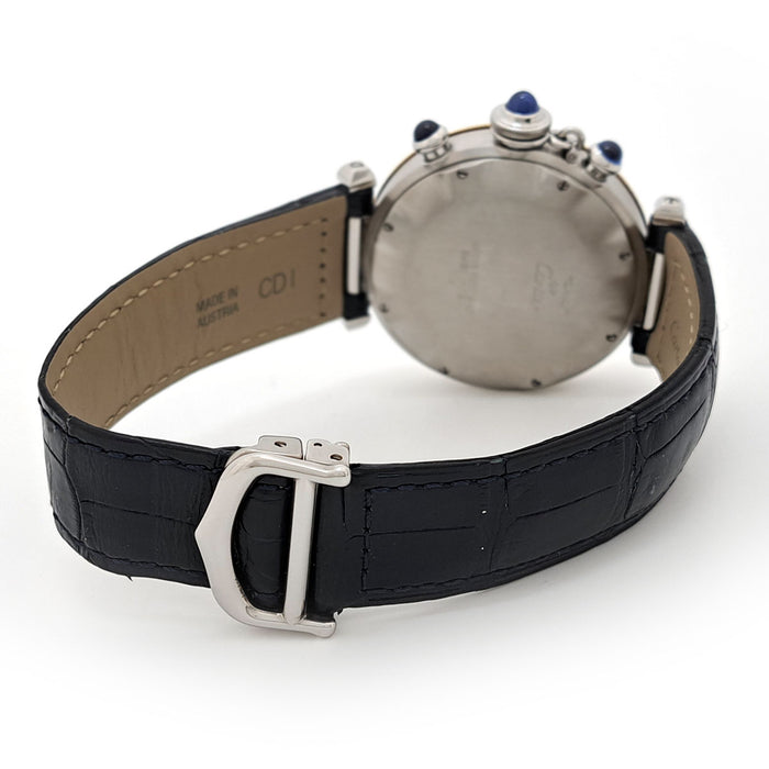 CARTIER 
Pasha 38mm Chronograph 
With box and warranty card