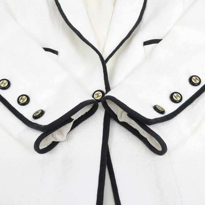 CHANEL 
P95 COCO CC ココボタン ヴィンテージ コットン 
ココマーク トリム ジャケット