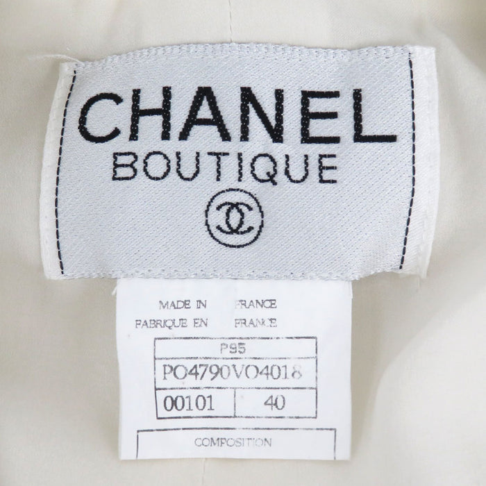 CHANEL 
P95 COCO CC ココボタン ヴィンテージ コットン 
ココマーク トリム ジャケット
