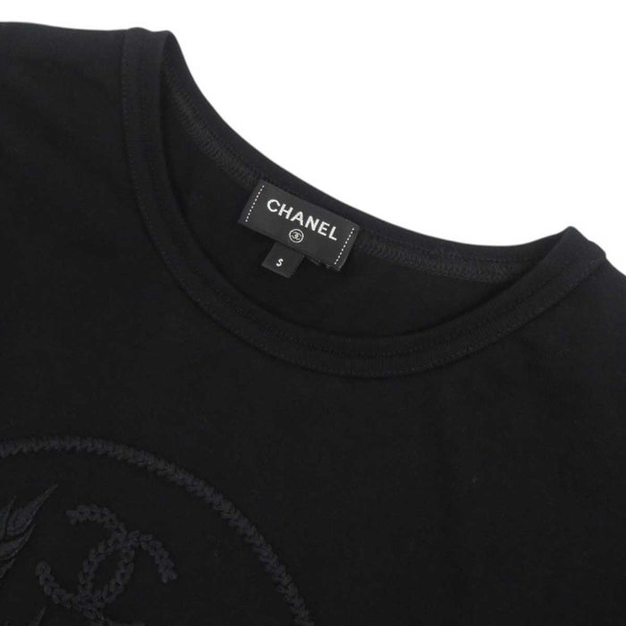 CHANEL 
COCO CC logo star camellia embroidery cotton 
Coco mark embroidery T-shirt