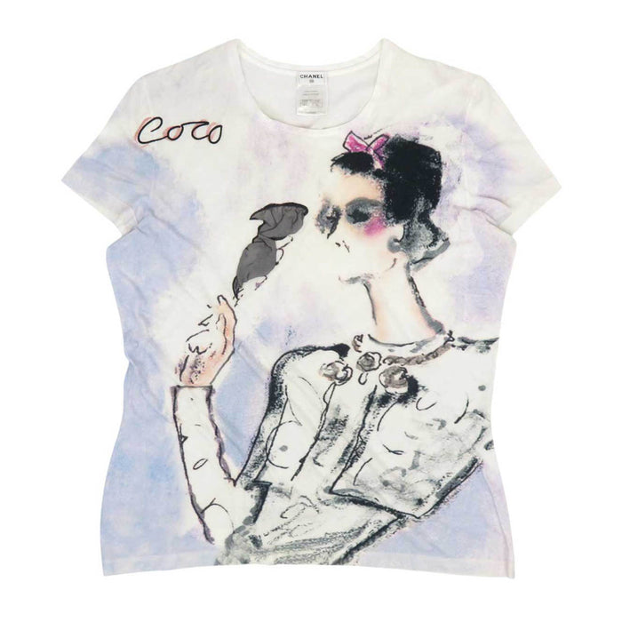 CHANEL
COCO CC logo embroidery cotton
Coco mark Coco Mademoiselle graphic print T-shirt