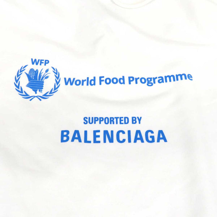 BALENCIAGA 
WFP スウェット コットン 裏起毛 2022年製 
The World Food Programme コラボ ロゴ フーディ