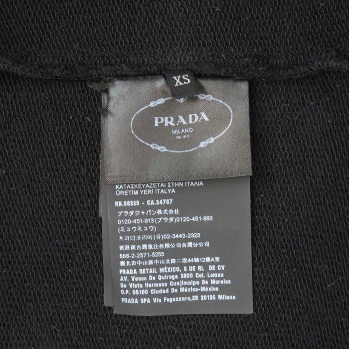 PRADA 
ロゴ スウェット コットン 
ジップアップ フーディ