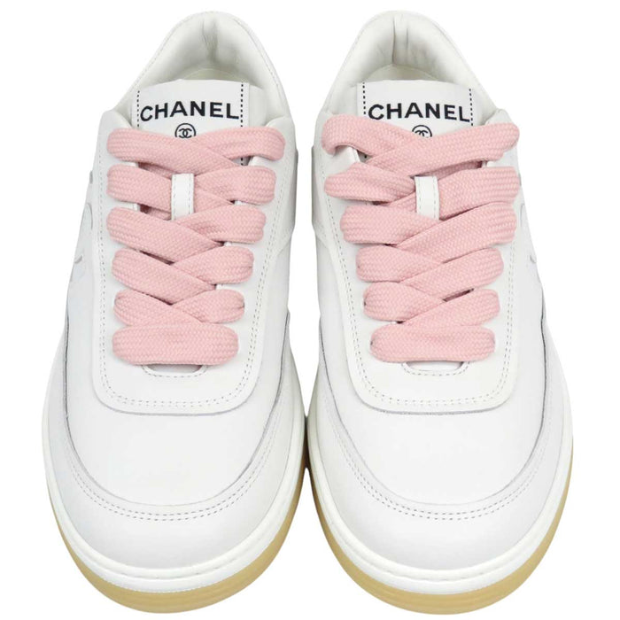 CHANEL 
ロゴ COCO CC スポーツシューズ 
ココマーク レースアップ レザー スニーカー