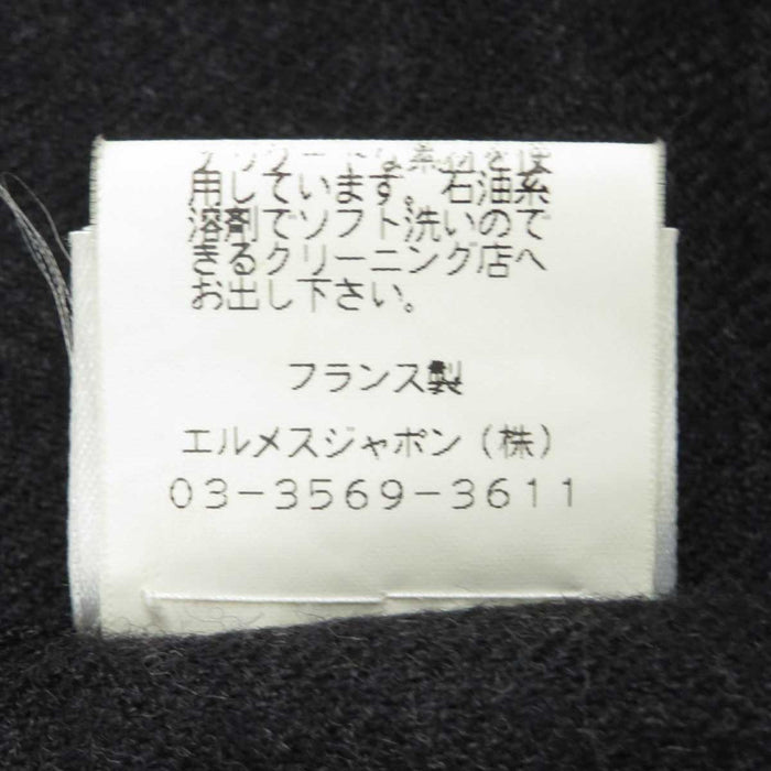 HERMES 
ジップアップ 
ウール ロングスリーブ シャツ