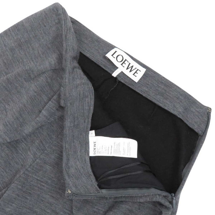 LOEWE 
ウール混 カシミヤ混 
アナグラム エンブロイダリー ビッグ インタック ワイドパンツ