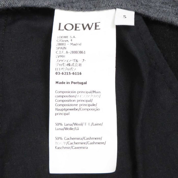 LOEWE 
ウール混 カシミヤ混 
アナグラム エンブロイダリー ビッグ インタック ワイドパンツ