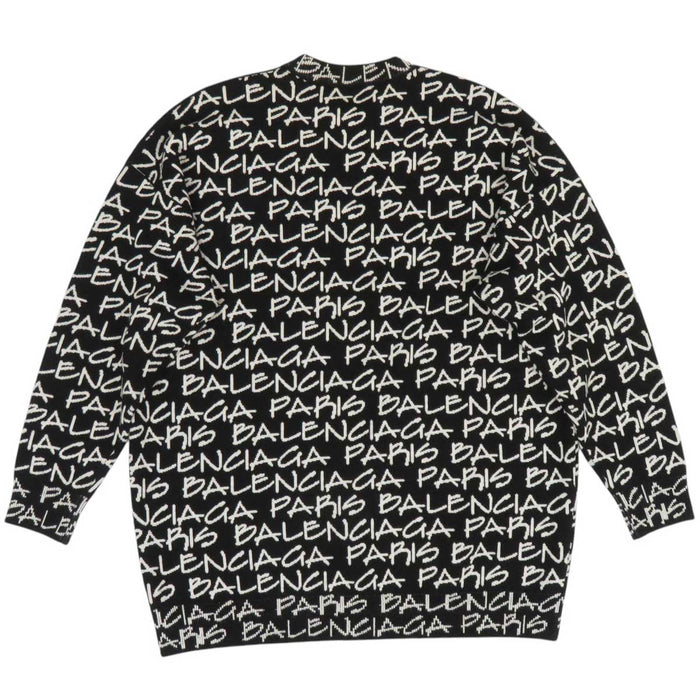 BALENCIAGA 
総柄 ウール 
ロゴ ニット