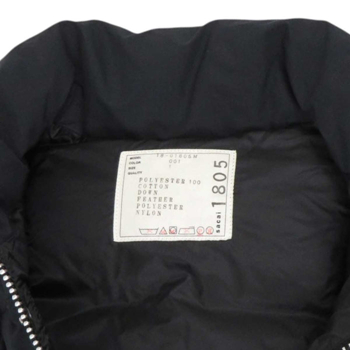 Sacai 
sacai ベルト ジップ 
SWITCHED DOWN JACKET 切替 ダウンジャケット