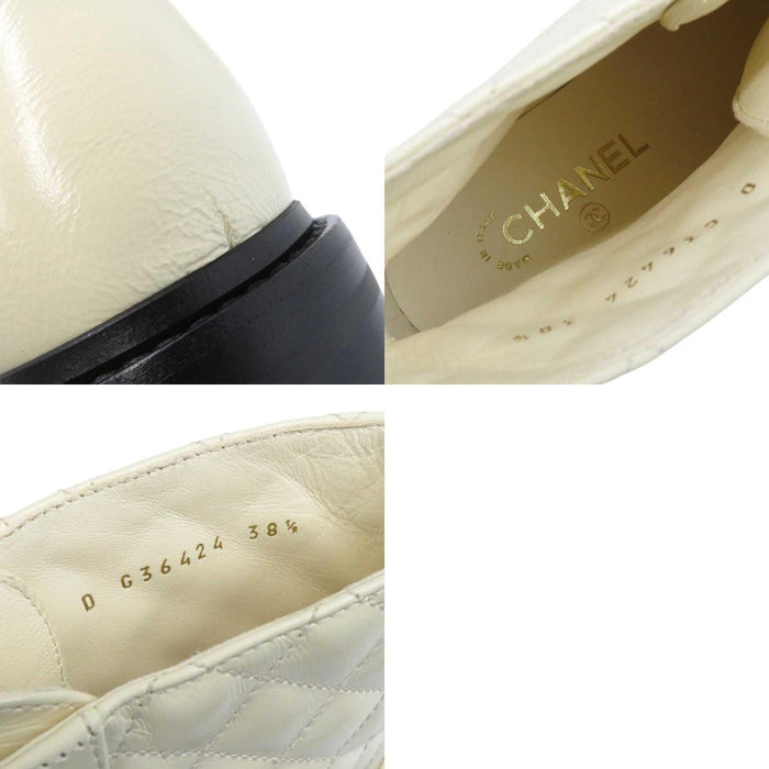 CHANEL 
Logo COCO CC Lace-up 
Coco Mark Camellia Matelassé Short Boots