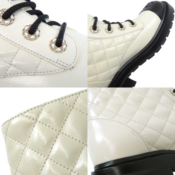 CHANEL ロゴ COCO CC レースアップ ココマーク カメリア