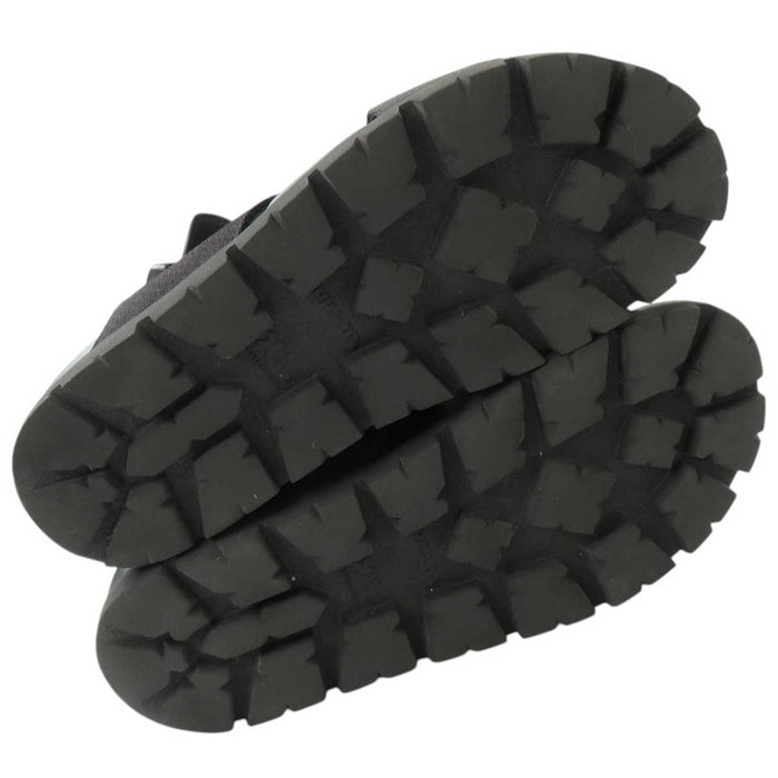 PRADA 
ロゴ レザー ファブリック 
クロスバックル サンダル