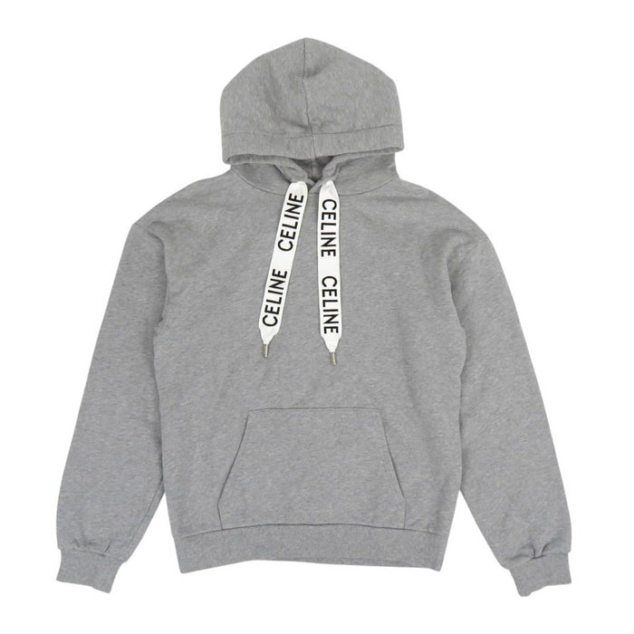 CELINE 
コットン スウェット 
ロゴ ドローコード フーディ