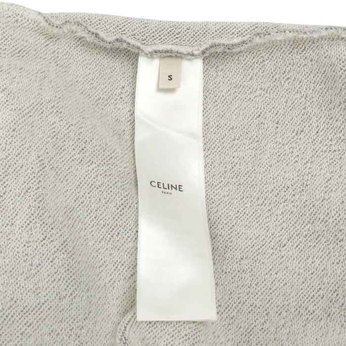 CELINE 
コットン スウェット 
ロゴ ドローコード フーディ
