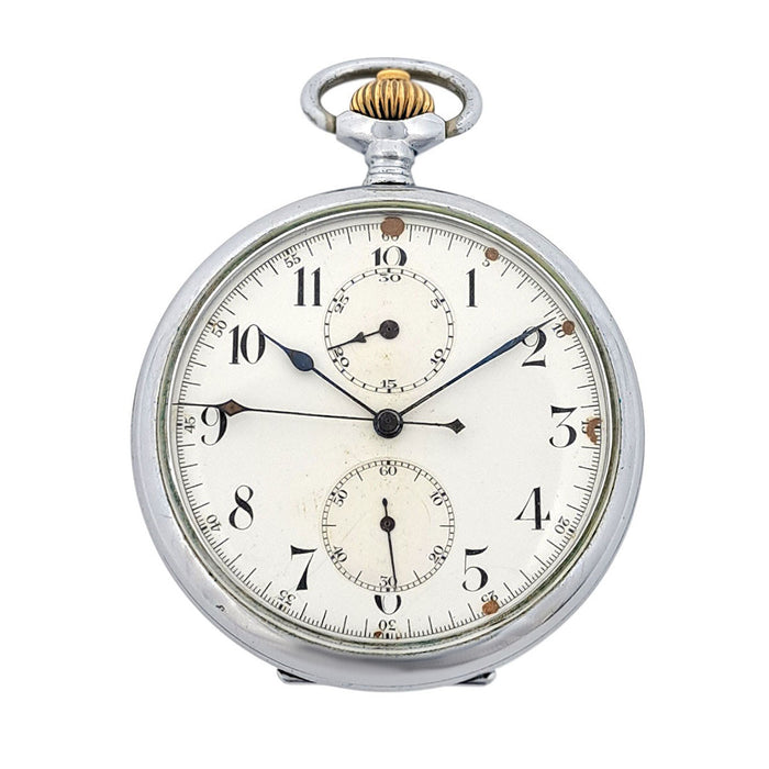 LONGINES Pocket Watch One-Push Chronograph Luminous Stopwatch Type 1 Kure Wataru Greater Japan Budokai Working Military Use