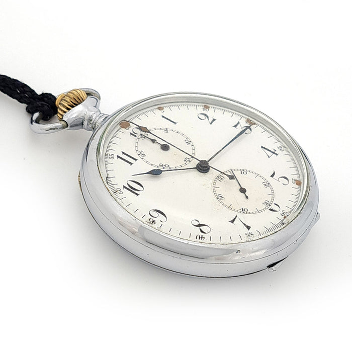 LONGINES 
Orologio da tasca cronografo a un pulsante orologio dei secondi luminoso modello uno Kure Wataru Grande Associazione Marziale del Giappone 
Funzionante uso militare