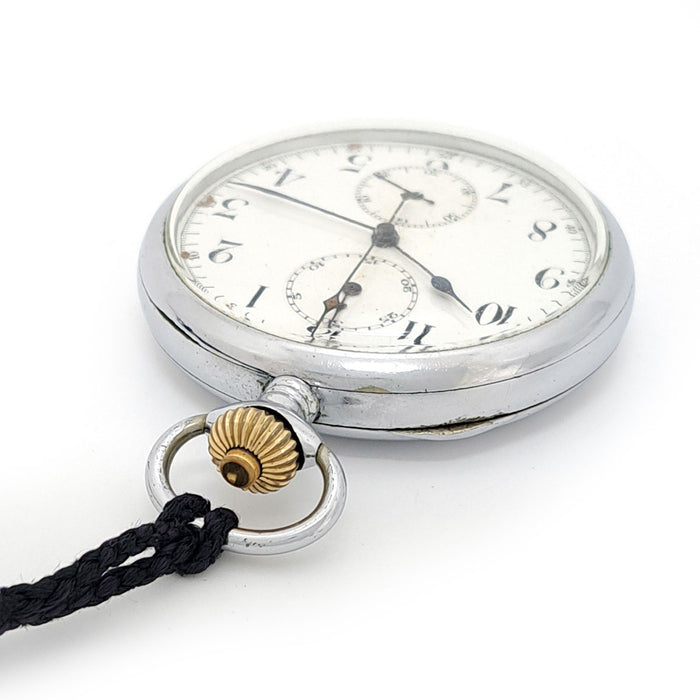 LONGINES Pocket Watch One-Push Chronograph Luminous Stopwatch Type 1 Kure Wataru Greater Japan Budokai Working Military Use
