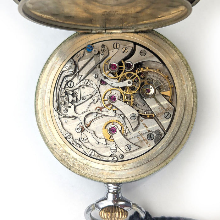 LONGINES Pocket Watch One-Push Chronograph Luminous Stopwatch Type 1 Kure Wataru Greater Japan Budokai Working Military Use