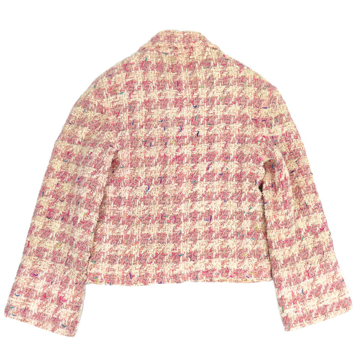 CHANEL 93C Vintage COCO CC Coco Button Coco Mark Houndstooth Tweed Jacket