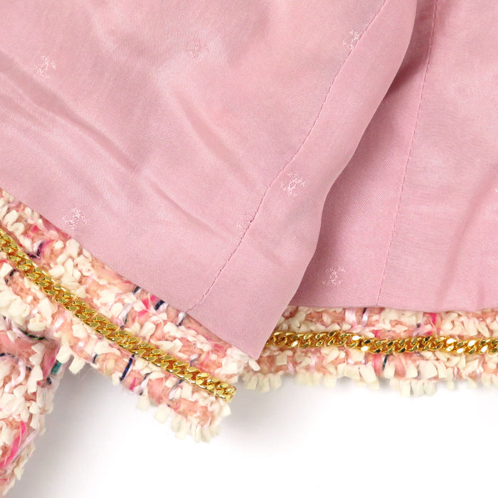 CHANEL 93C Vintage COCO CC Coco Button Coco Mark Houndstooth Tweed Jacket