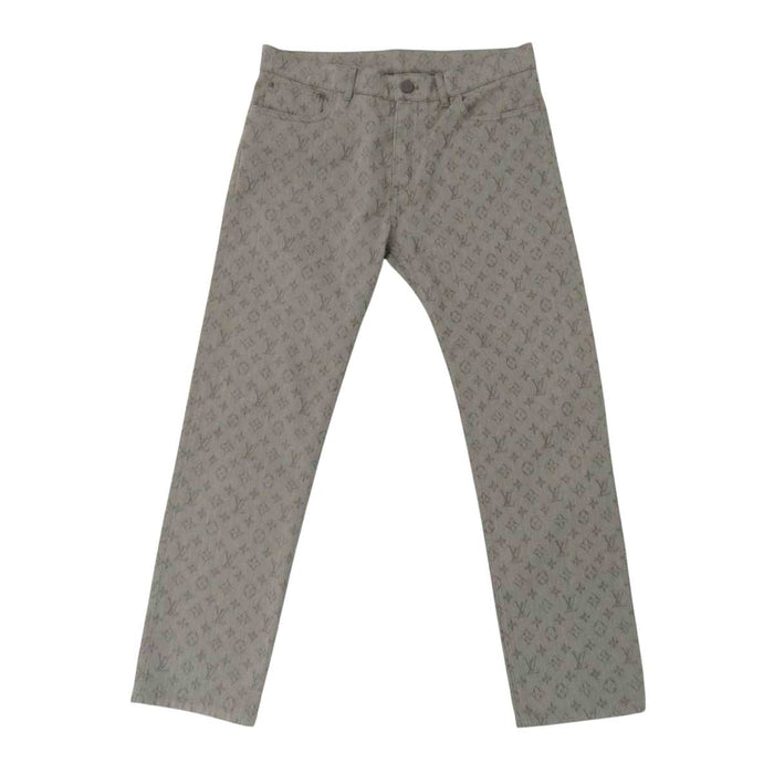 LOUIS VUITTON 
LV 総柄 コットン 
モノグラム ストレート デニムパンツ
