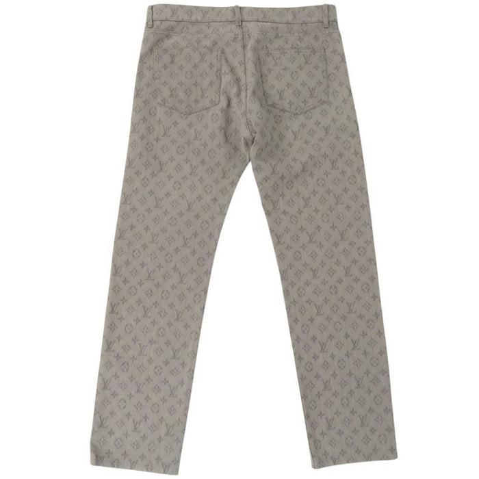 LOUIS VUITTON 
LV 総柄 コットン 
モノグラム ストレート デニムパンツ