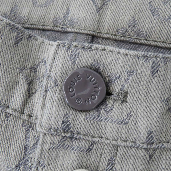 LOUIS VUITTON 
LV 総柄 コットン 
モノグラム ストレート デニムパンツ