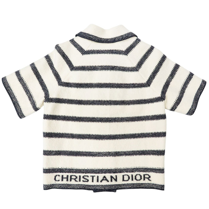 Dior 
コットン ウール 半袖 
ロゴ ボーダー ショートスリーブ ジャケット