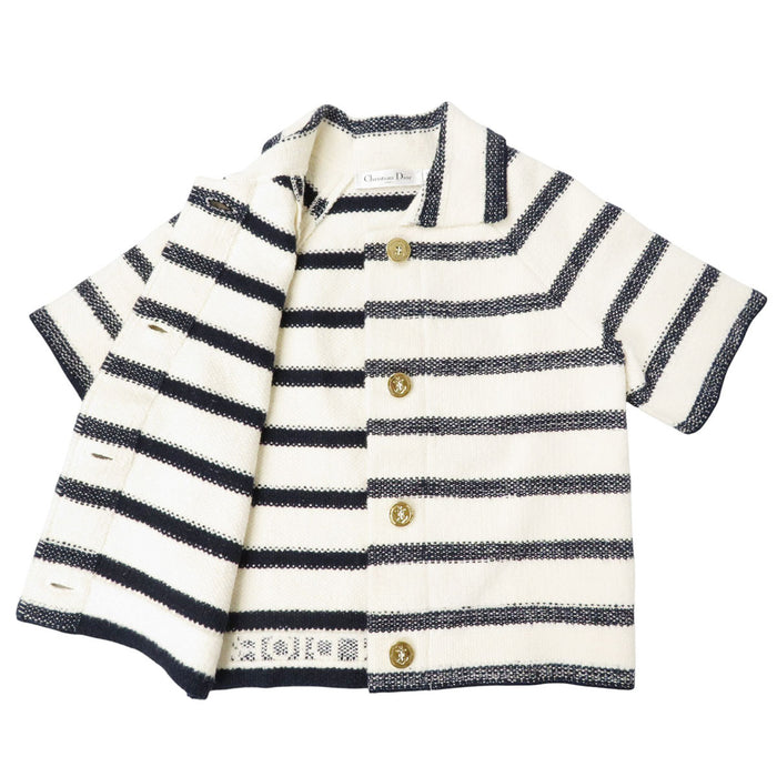 Dior 
コットン ウール 半袖 
ロゴ ボーダー ショートスリーブ ジャケット