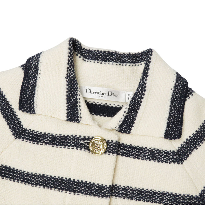 Dior 
コットン ウール 半袖 
ロゴ ボーダー ショートスリーブ ジャケット