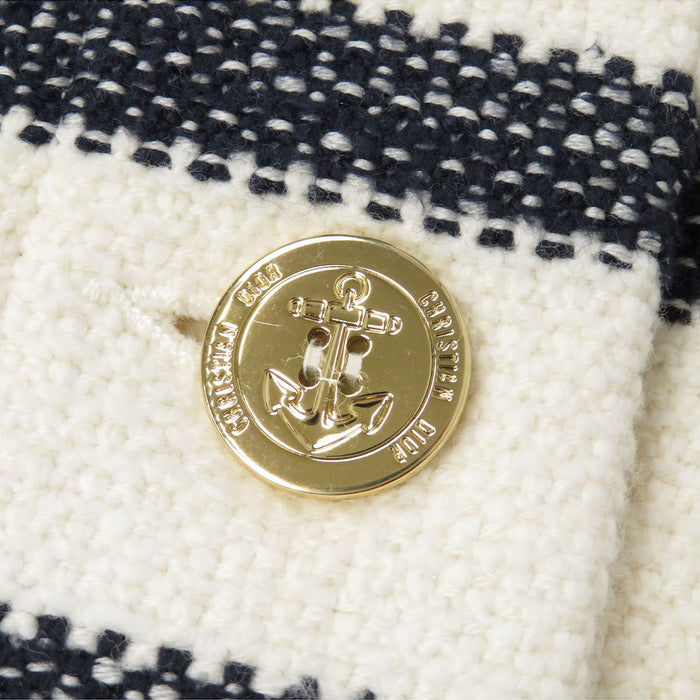 Dior 
コットン ウール 半袖 
ロゴ ボーダー ショートスリーブ ジャケット