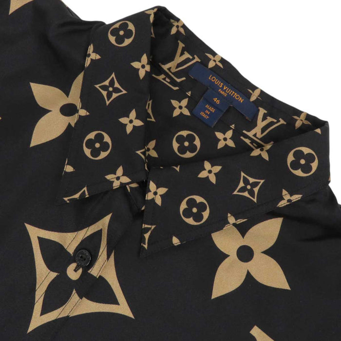 LOUIS VUITTON 
LV logo motif intégral RW212W FM3 FLBL38 
chemise en soie monogramme