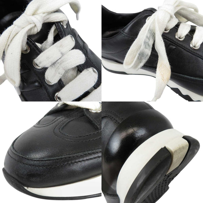 HERMES 
ロゴ H アッシュ レザー 
トレイル スニーカー